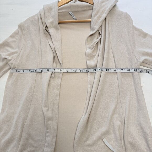 Z Supply Women's Sand Marled Hooded Open Front Cardigan Lightweight Size M - Picture 12 of 14